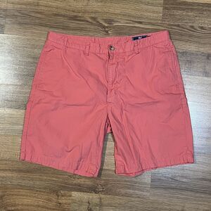 Vineyard Vines Club Short Chino Performance Men Size 38 Coral Pink Whale Cotton